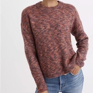 NWT Madewell by J.Crew Space-Dyed Birchmont Side-Button Pullover Sweater XS BE